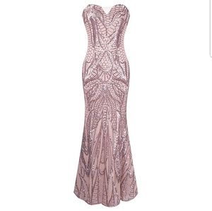 Angel Fashion's pink mermaid sequin dress